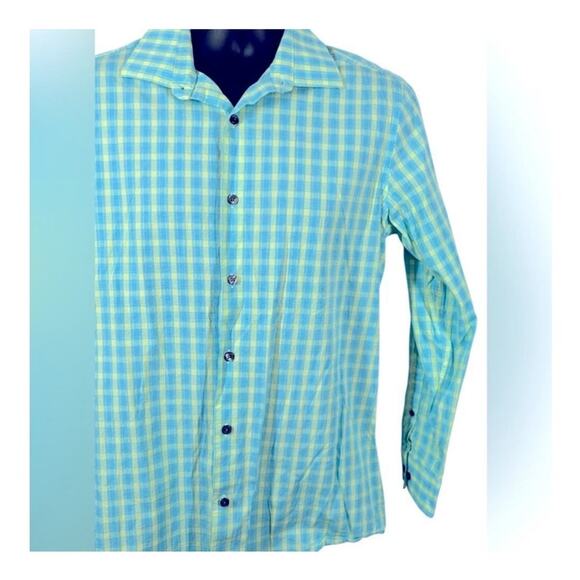 Apt 9 Premier Flex Plaid Slim Fit Button-Down Shirt Medium NWOT - Picture 7 of 15